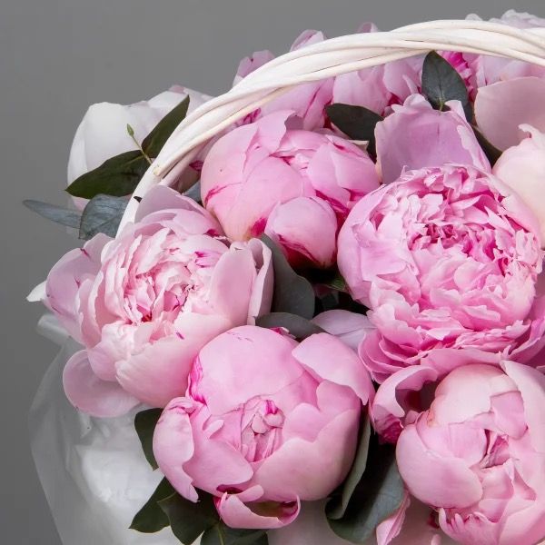 Blush Peony Basket