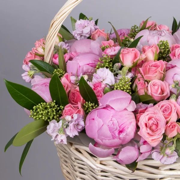 Peony Composition Basket